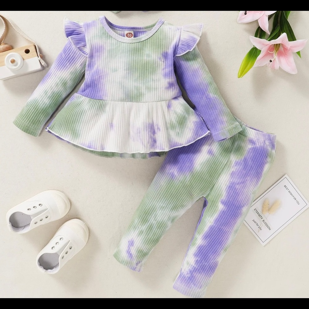 2pc baby tie dye set